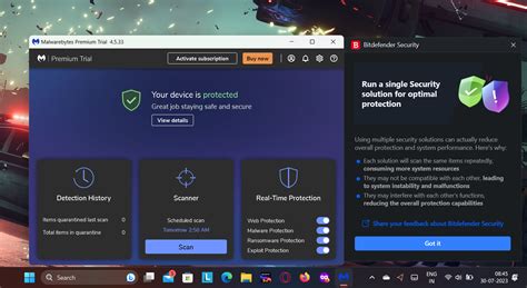 r/antivirus on Reddit: BitDefender vs Malwarebytes Pro.